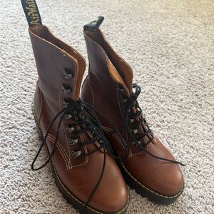 Dr. Martens Chestnut Leather Leona Boots
